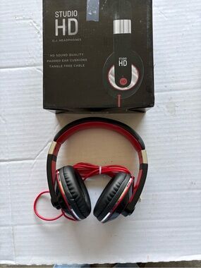 Studio HD  Black and Red Over-Ear Headphones - Studio